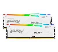 Kingston FURY FURY Beast 32GB 6400MT/s DDR5 CL32 DIMM (Kits de 2) White RGB EXPO, Mémoire vive