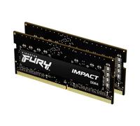 Kingston FURY Impact 32GB (2x16GB) 3200MHz DDR4 CL20 Mémoire d’ordinateur Portable Kit de 2 KF432S20IBK2/32