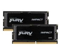 Kingston FURY Impact - DDR5 - kit - 64 Go: 2 x 32 Go - SO DIMM 262 broches - 4800 MHz / PC5-38400 - CL38 - 1.1 V - mémoire sans tampon - on-die ECC G