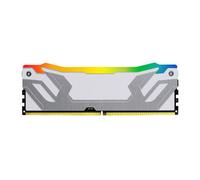 Kingston FURY Renegade RGB - DDR5 - module - 24 Go - DIMM 288 broches - 4200 MHz / PC5-67200 - CL40 - 1.45 V - mémoire sans tampon - on-die ECC - blanc et argent Blanc G
