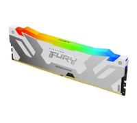 Kingston FURY Renegade RGB - DDR5 - module - 16 Go - DIMM 288 broches - 8000 MHz / PC5-64000 - CL38 - 1.45 V - mémoire sans tampon - on-die ECC - blanc et argent