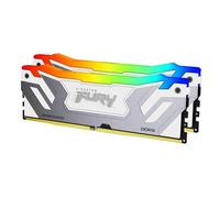 Kingston FURY Renegade RGB - DDR5 - kit - 48 Go: 2 x 24 Go - DIMM 288 broches - 4200 MT/s / PC5-67200 - CL40 - 1.45 V - mémoire sans tampon - on-die ECC - blanc et argent Blanc G