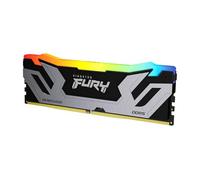 Kingston FURY Renegade RGB - DDR5 - module - 24 Go - DIMM 288 broches - 4200 MHz / PC5-67200 - CL40 - 1.45 V - mémoire sans tampon - on-die ECC - noir et argent Noir G