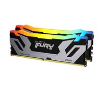 Kingston FURY Renegade RGB - DDR5 - kit - 48 Go: 2 x 24 Go - DIMM 288 broches - 4200 MT/s / PC5-67200 - CL40 - 1.45 V - mémoire sans tampon - on-die ECC - noir et argent G