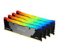 Kingston FURY Renegade RGB - DDR4 - kit - 32 Go: 4 x 8 Go - DIMM 288 broches - 3600 MT/s / PC4-28800 - CL16 - 1.35 V - mémoire sans tampon - non ECC - noir