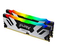 Kingston FURY Renegade RGB - DDR5 - kit - 48 Go: 2 x 24 Go - DIMM 288 broches - 7200 MT/s / PC5-57600 - CL38 - 1.1 V - mémoire sans tampon - on-die ECC - argent/noir