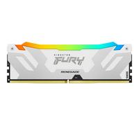 Kingston FURY Renegade DDR5 RGB Argent/Blanc XMP 32Go 6400MT/s CL32 DIMM Mémoire pour PC de Gamer Module Simple - KF564C16RWA-16