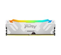 Kingston – Mémoire DDR5 FURY Renegade RGB 32 Go 1x32 6400 MT/s CL32 288 broches Blanc/Argent