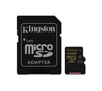 Kingston Gold Carte microSD UHS-I Speed Class 3 (U3) 64GB avec Adaptateur SD