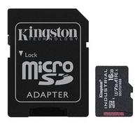 Kingston Industrial - Carte mémoire flash (adaptateur microSDHC - SD inclus(e)) - 16 Go - A1 / Video Class V30 / UHS-I U3 / Class10 - microSDHC UHS-I Noir G