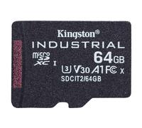 Kingston Industrial microSD -64Go microSDHC Industrial C10 A1 pSLC carte pack unique sans adaptateur - SDCIT2/64GBSP