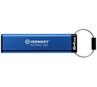 Kingston IronKey Keypad 200 Clé USB au détail 64 GB bleu IKKP200/64GB USB 3.1 (Gen 1)