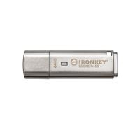Kingston Clé USB IronKey Locker+ 50 – Chiffrement XTS‑AES, USB 3.2 Gen 1, 64 Go