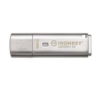 Kingston IronKey Locker+ 50 - Clé USB - chiffré - 128 Go - USB 3.2 Gen 1