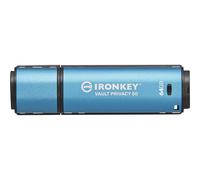 Kingston IronKey Vault Privacy 50 Series - Clé USB - chiffré - 64 Go - USB 3.2 Gen 1 - Conformité TAA