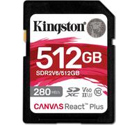 Kingston SDR2V6/512GB Carte SD 512GB Kingston SDXC React+ 280R/150W Lecteur au détail