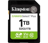 Kingston Cartes mémoire SD Canvas Select Plus 1To SDXC Gen3 150MB/s C10 UHS-I U3 V30-SDS3/1TB