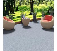 Kingston - Tapis Type Gazon Artificiel - pour Jardin, terrasse, Balcon - Gris - 13 Tailles
