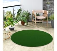 Kingston - Tapis Type Gazon Artificiel Rond - pour Jardin, Terrasse, Balcon - Vert Mélangé - 3 Tailles Disponibles