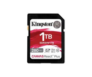 Kingston Technology 1TB Canvas React Plus SDXC UHS-II 280R/150W U3 V60 for Full HD/4K