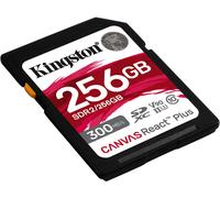 Kingston Technology 256GB Canvas React Plus SDXC UHS-II 300R/260W U3 V90 for Full HD/4K/8K