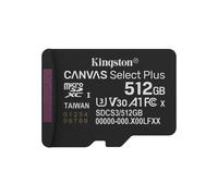 Kingston 512GB micSDXC Canvas Select Plus Gen3 150R A1 (Adaptateur SD non inclus), Carte mémoire