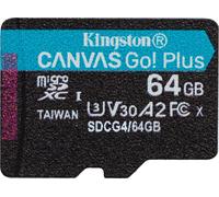 Kingston Technology 64GB microSDXC Canvas Go Plus Gen4 200R A2 U3 paquet unique sans ADP