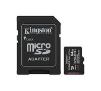 Kingston Technology 64GB microSDXC Canvas Select Plus Gen3 100MB/s A1 (Adaptateur SD inclus)