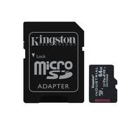 Kingston Technology 64GB microSDXC Industrial C10 A1 pSLC Carte + Adaptateur SD