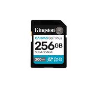 Kingston Technology Canvas Go! Plus 256 Go SDXC Canvas Go Plus Gen4 200 Mo/s C10 UHS-I U3 V30, 256 Go, SDXC, Classe 10, UHS-I, 200 Mo/s, 160 Mo/s SDG4