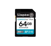 Kingston Technology Canvas Go! Plus 64 Go SDXC Canvas Go Plus Gen4 200 Mo/s C10 UHS-I U3 V30, 64 Go, SDXC, Classe 10, UHS-I, 200 Mo/s, 100 Mo/s SDG4/6
