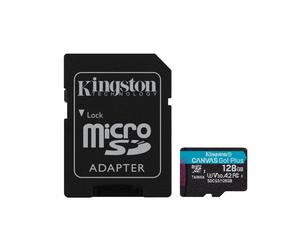 Kingston Technology Canvas Go! Plus Carte microSDXC Canvas Go Plus 170R A2 U3 V30 de 128 Go + ADP