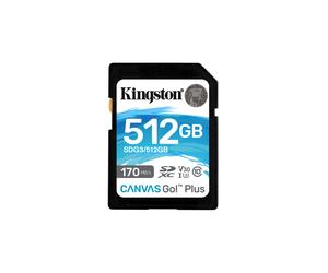 Kingston Technology Canvas Go! Plus Carte SDXC Canvas Go Plus 170R C10 UHS-I U3 V30 de 512 Go