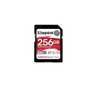 Kingston Technology Canvas React Plus 256GB SDXC UHS-II U3 V60 - Lecture 280Mo/s, Écriture 150Mo/s, Classe 10, exFAT