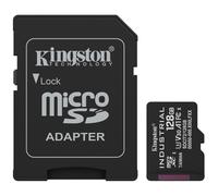 Kingston Technology Carte 128GB microSDXC Industrielle C10 A1 pSLC + adaptateur SD