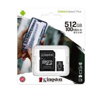 Kingston Technology Canvas Select Carte micSDXC Plus 100R A1 C10 de 512 Go + ADP