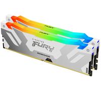 Kingston Fury Renegade RGB - Kit mémoire 64GB (2x32) DDR5-6400 CL32-39-39 blanc/argent