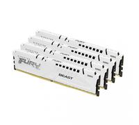 Kingston FURY Beast Blanc DDR5 128Go (4x32Go) 5200MT/s CL40 DIMM Mémoire pour PC de Gamer Kit de 4 Intel XMP - KF552C40BWK4-128