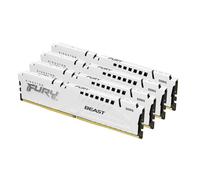 Kingston FURY Beast Blanc DDR5 128Go (4x32Go) 5600MT/s CL40 DIMM Mémoire pour PC de Gamer Kit de 4 Intel XMP - KF556C40BWK4-128