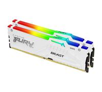 Mémoire vive KINGSTON 32Go DDR5 CL34 DIMM Kit of 2 FURY Beast White RGB EXPO