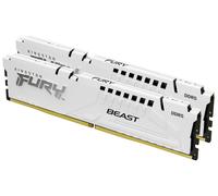 Kingston FURY Beast - DDR5 - kit - 64 Go: 2 x 32 Go - DIMM 288 broches - 6000 MHz / PC5-48000 - CL30 - 1.4 V - mémoire sans tampon - on-die ECC - blanc