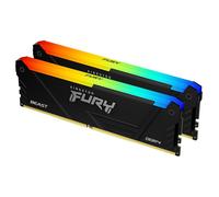 Kingston FURY Beast RGB 64GB 3600MT/s DDR4 CL18 DIMM (Kit of 2) Computer Memory KF436C18BB2AK2/64