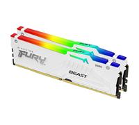 Kingston Technology FURY Beast 64GB 6400MT/s DDR5 CL32 DIMM (Kits de 2) White RGB EXPO