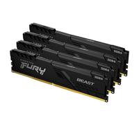 Kingston FURY Beast - DDR4 - kit - 64 Go: 4 x 16 Go - DIMM 288 broches - 3600 MHz / PC4-28800 - CL18 - 1.35 V - mémoire sans tampon - non ECC - noir