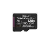 Kingston Technology microSDXC 128GB Canvas Select Plus Gen3 UHS-I U1 V10 A1, 150MB/s lecture, exFAT, -25°C~85°C, SDCS3/128GBSP