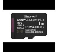 Kingston Technology microSDXC 1TB Canvas Select Plus Gen3 UHS-I U3 V30 A1 Classe 10 150 Mo/s exFAT