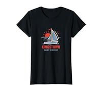 Kingstown Saint Vincent Voilier Coucher de Soleil T-Shirt Graphique avec Valeur