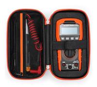 kingsung Étui rigide compatible avec les multimètres Klein Tools MM400/MM325 et Fluke 117/116/101, étui de transport de protection, orange noir