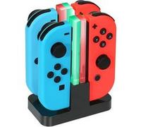 KINGTOP 4 en 1 Chargeur Nintendo Switch Manettes Joy-Con Charging Dock avec Indicateur LED
