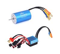 KingVal Arbre de moteur sans balais de rechange 2445 3600 KV sans capteur de diamètre 2,3 mm avec combinaison ESC 35 A compatible avec voiture télécommandée 1/16